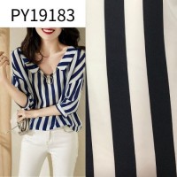 Py19183 Silk Like Printed Stripe Design Polyester Fabric
