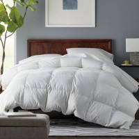 White Box Quilted Duck Down Comforter with Gusset Wall