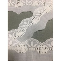 Fashion Embroidery White Textile Garment Cotton Lace Fabric