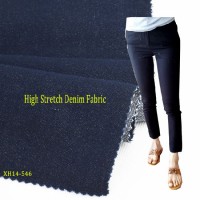 Cotton Polyester 4 Ways Stretch Twill Denim Jeans Fabric Women Clothing