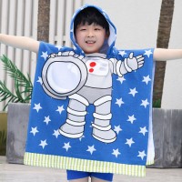 Stock Promotion Fashion 100% Polyester Microfiber Cleaning Poncho and Hooded Printing Baby Gift Terr
