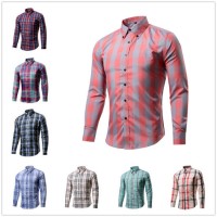 Men's Plaid Shirt Shirt Casual 16 Color Trend Men's Shirt