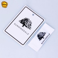 Sinicline Glossy Finish Custom Logo Printed Paper Hang Tag for Clothing