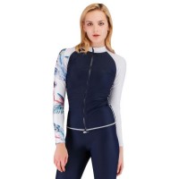 2019 New Pattern Lycra Long Sleeve UV Protection Womens Rash Guard Jacket