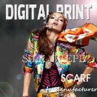 Top Quality Newest Fashion Style Digital Printing Silk Scarf