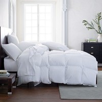 White Color Double Stitching Goose Feather Comforter 15% Down Feather Quilt 85% Feather Down Duvet
