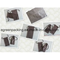 Coffee Color Microfiber Sunglasses Bag with Embossing Logo