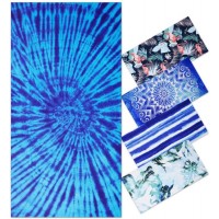 Tie Dye Fast Quick Dry  Cool Travel Pool Towel  Ideal Gift Oversize Clearance 100% Cotton Beach Towe