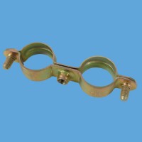 Carbon Steel Blue-White Zinc-Plated M7 Thread Spacing 1.5mm Double Ring Pipe Clamps Without Rubber