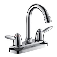 Easy Clean Double Handle Fixtures Chrome Bathroom Basin Faucet