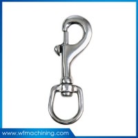 Stainless Steel Rigging Spring Hook 12mm with Eyelet