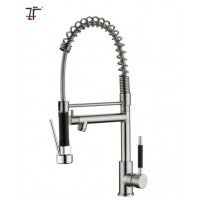 Multi-Function Practical Brushed Nickel Pull-out Kitchen Sink Faucet (ZFT-004L)