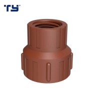 Plumbing Supply Red Pn16 Thread Female Reducer Pph Plastic Pipe Fitting