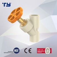 CPVC Y Stop Valve (copper) with DIN Standard Pn16 Water Supply Pressure Pipe Fitting