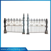 OEM Power Coated Castings Wrought Iron Garden Fence for Moder Housing Fashion Decoration