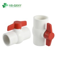New Compact PVC Ball Valve Plastic Valve EPDM Rubber ABS Handle Valve with Threaded or Socket Hot Sa