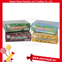 Fruit Flavor Center Filled Jelly Bubble Gum Confectionery in Box Square Chinese Bubble Gum