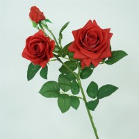 High Quality 3 Heads Real Touch Artificial Rose Flowers