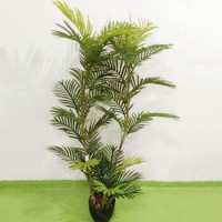 Factory Wholesale Plastic Fake Tree Plant 3 Branches Hotel Furniture Lobby Decoration Plant