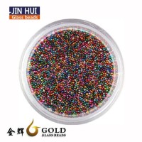 Wholesale 450g Various Colors Metallic Glass Caviar Beads Mirco Glass Seed Beads No Holes for Nail A