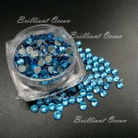 Blue Zircon Hotfix Glass Rhinestone Loose Rhinestone for Garment Accessories