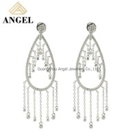 925 Silver Sterling Jewelry Fashion Tassels Earrings Jewelry for Women