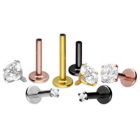 316L Surgical Stainless Steel Jewelry Piercing Jewelry Labret with Internal Thread