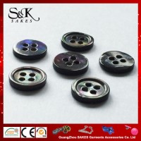 Four Hole Classical Natural M. O. P Shell Button with Ring for Shirts