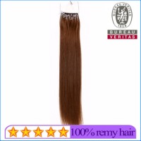 Brown Color 8-30inch Straight Human Hair Remy Hair Virgin Hair Easy Pull Hair Extension with Clear F