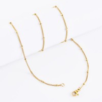 Fashion Accessories Stainless Steel Link Chain Satellite Ball Curb Chain Necklace Fashion Jewelry De