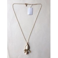 Fashion Necklace Chain Gold with Rhinestone Pendant 29~33+7cm