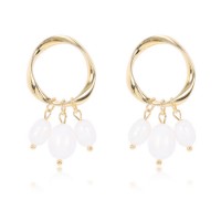 Imitation Pearl Hoop Earrings Simple Earrings Fine Jewelry for Women