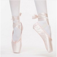 Ballet Pointe Dance Shoes Professional Ballet Dance Shoes with Ribbons Shoes Woman