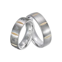 Trendy Unisex Brushed Customize Titanium Ring for Jewelry Decorate Set