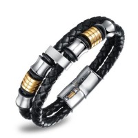 High Quality Clasp Genuine Leather Bracelet for Men