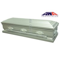 Ana Funeral Supplies Square Corner Full Couch Casket One Lid 18ga Steel Coffins
