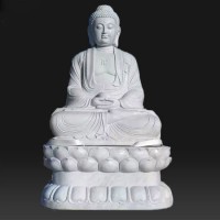 Outdoor Garden Stone Sculpture Large Marble Meditating Buddha Statues
