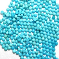 Natural Turquoise Gemstone Round Cabochon 3mm