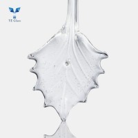 Home Decoration Maple Leaf Glass Crafts Clear Glass Craft Ornaments Glass Decorative Leaf Craft