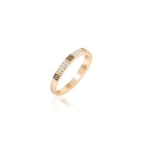Fashion Simple 925 Sterling Silver 18K Gold Plated Ring