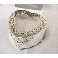OEM Silver/Rose Gold Heart Lady Jewelry Box for Birthday Wedding Gifts
