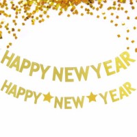 Happy New Year Decoration Letter Banner