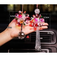 Crystal Glass Snowflake Car Accessories Hanging Ornament
