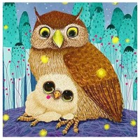 Factory Wholesale Low MOQ Small Size Owl Full Drill Stone Art Painting on Canvas