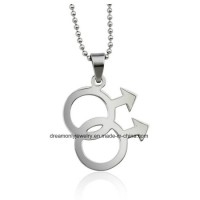 Meaeguet Fashion Male Logo Gay Pride Pendant Jewelry 316L Stainless Steel Pendant Necklaces Gay Jewe