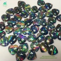 MGO Global Gems Oval/Round/OEM Shape Cut 10*14mm Multiple Color Glass Synthetic Ammolite