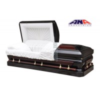 Us Style 18ga Steel/Solid Cherry Metal and Wooden Casket