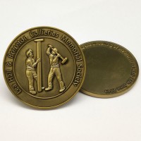 China Wholesale Customized Antique Bronze 3D Craft Metal Challenge Coin Figure Souvenir Military Nav
