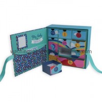 Custom Rigid Baby Gift Memory Keepsake Advent Calendar Box with Drawers