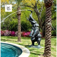 Manufacture Metal Crafts Outdoor Large Elephant Water Fountain Statue Bwfg-06